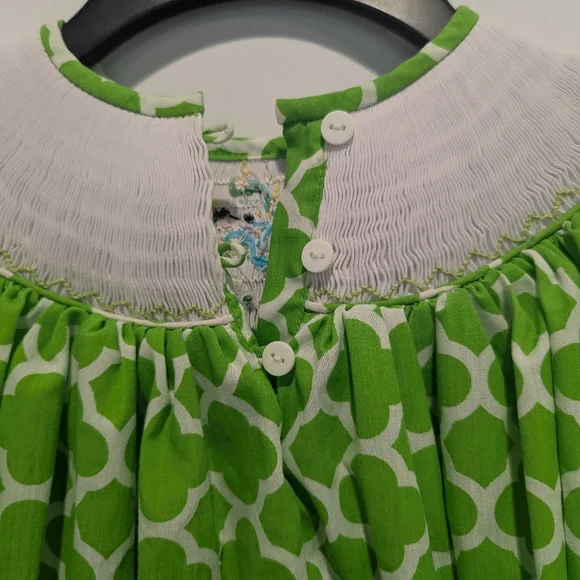 Hand Smocked Tinkerbell Dress - Picture 6 of 7